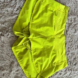 Lululemon Athletica lemon lime Athletic Shorts Lightweight Elastic Waistband